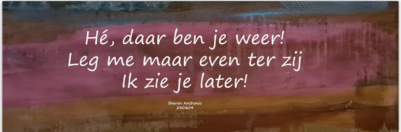 Daar ben je © Sharon Anthonio
